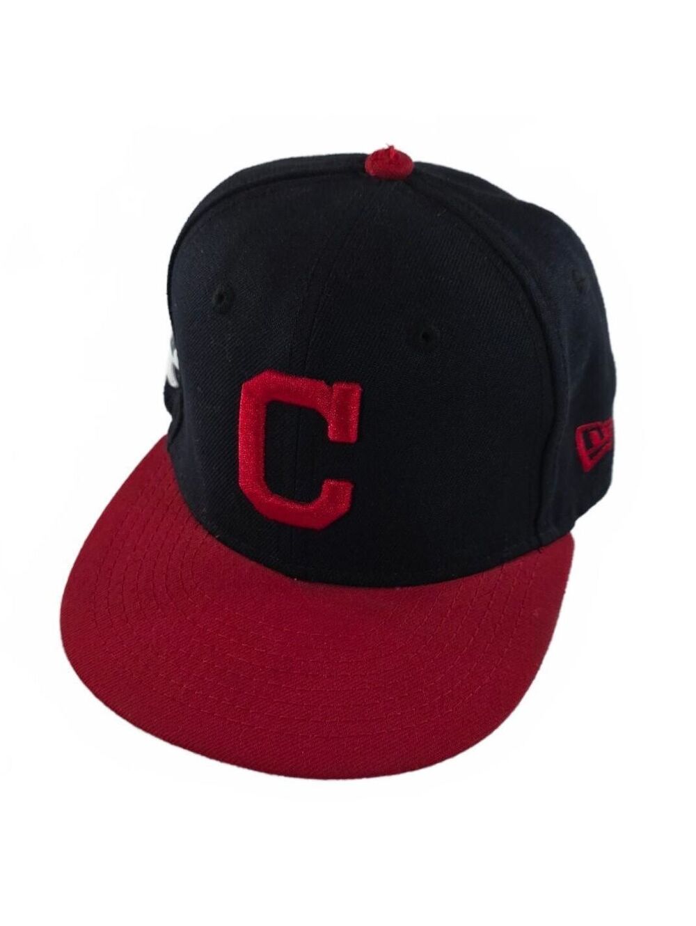 New Era Cleveland Indians 59FIFTY Fitted Baseball Cap Men 6 3/8 Navy Red ASG 201